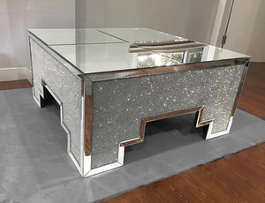 <span class=keywords><strong>2023</strong></span> nouveau Style cristal diamant brillant fantaisie miroir <span class=keywords><strong>Table</strong></span> <span class=keywords><strong>basse</strong></span> étincelante écrasée <span class=keywords><strong>Table</strong></span> centrale pour la maison hôtel - Product Image 2