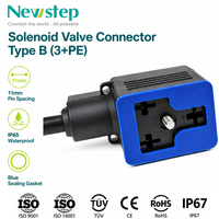 Connecteur de vanne solénoïde DIN 43650 Type B 11 mm 3+PE, prise étanche IP67 avec joint d'étanchéité bleu pour PLC