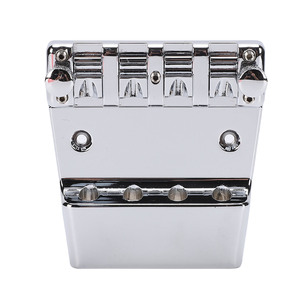 Puente de bajo compatible con <span class=keywords><strong>Rickenbacker</strong></span> de 4 cuerdas, ensamblaje de selletas ajustables de aleación de zinc chapadas en cromo de 18 mm - Product Image 3