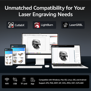 เครื่องแกะสลักเลเซอร์แบบพกพา <span class=keywords><strong>K15PRO</strong></span> 5W/10W+1w กำลังไฟคู่ น้ำหนักเบา สำหรับงาน DIY ของขวัญแบบกำหนดเอง ไม้ หนัง - Product Image 6