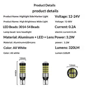Nouvelle ampoule LED de voiture T10, décodeur 3014, 54 LED, éclairage de plaque d'immatriculation, feu de recul, haute luminosité, température constante OLIVER - Product Image 2
