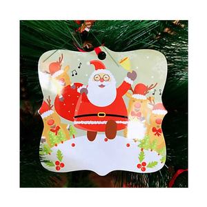 2025 लोकप्रिय बिक्री प्राचीन चमक सफेद एल्यूमीनियम सबलिमिनेशन क्रिसमस ट्री क्रिसमस ट्री गहने टेम्पलेट कंबल 3.5 इंच सर्कल टैग के लिए - Product Image 3