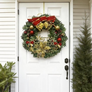Guirlande de Noël de qualité supérieure, décoration de porte vintage pour les fêtes, utilisation domestique, durable - Product Image 1