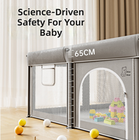 Parc pour bébé moderne en métal, pliable en un clic, pour intérieur/extérieur, doux pour la peau, sécurisé, anti-collision, différentes tailles
