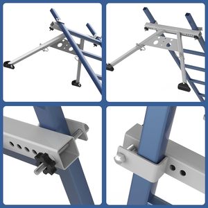 Support d'échelle réglable en longueur JH-Mech pour toit avec patin antidérapant en caoutchouc, stabilisateur d'échelle extensible robuste - Product Image 4