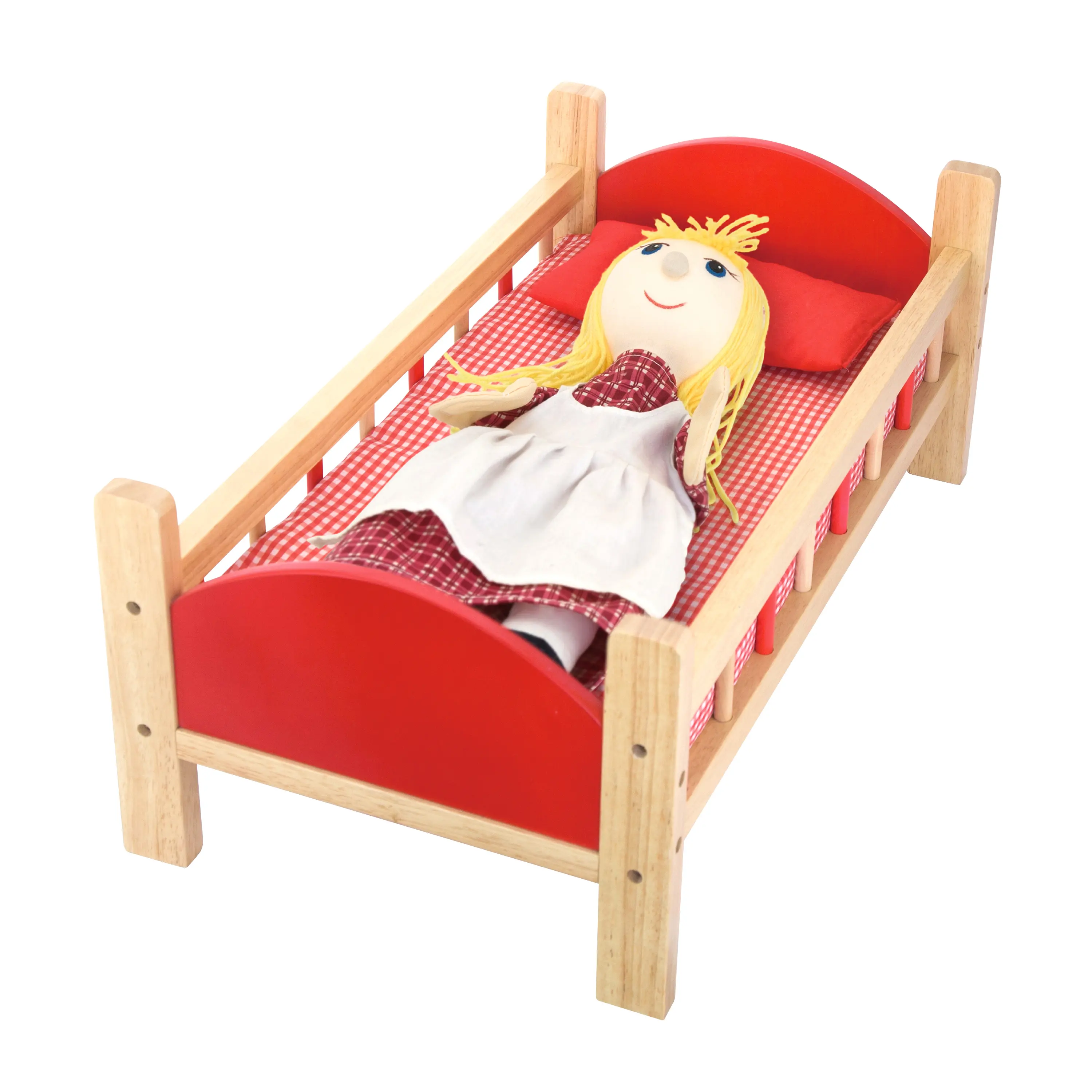2023 новый дизайн, детская деревянная кукла для ролевых игр, Наборы игрушек для кровати с аксессуарами