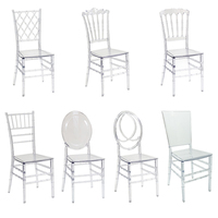 Chaise Chiavari de Luxe Transparente en Résine Acrylique PC Cristal pour Mariages, Événements, Hôtels, Banquets, Fêtes, Restaurants et Repas