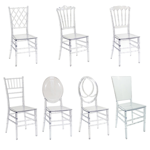 Lüks PC için temizle kristal reçine akrilik şeffaf Chiavari düğün sandalyesi olay otel ziyafetler partiler restoran yemek - Product Image 2