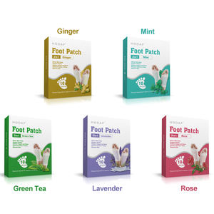 Op maat gemaakte kruiden <span class=keywords><strong>detox</strong></span> voetpleisters met gember en groene thee aroma's, private label, natuurlijke reinigende pleisters voor het lichaam - Product Image 1