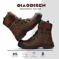 Botas de Seguridad Resistentes para Hombre, con Puntera de Acero Anti-Impactos, Impermeables, Resistentes al Aceite HRO y Antideslizantes, con Suela de Goma