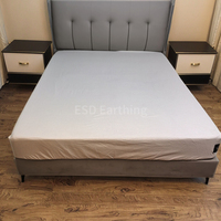 ESD anting sangat konduktivitas 10% serat perak murni katun organik Grounding seprai kasur pembumian seprai tempat tidur