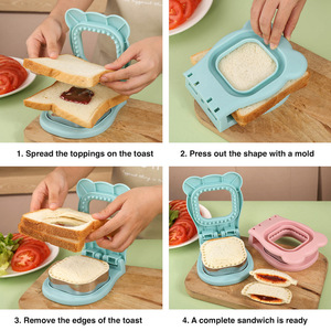 Moule à sandwich carré en acier inoxydable + PP antiadhésif réutilisable pour une protection complète des mains, facile à démouler, idéal pour la <span class=keywords><strong>maison</strong></span>, les restaurants et les boulangeries - Product Image 4