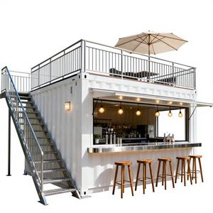 Café-bar préfabriqué, montage facile, café-restaurant avec cuisine en acier inoxydable, fibre de verre, aluminium - Product Image 1