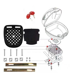 CQJB PP ABS Motorcycle Top Luggage Delivery Carrier Tail Rear Cargo Carry Box Trunk For Sale