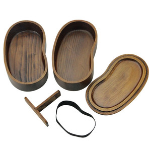 2020 nuevo de madera caja de almuerzo Bento <span class=keywords><strong>2</strong></span> niveles de japonés de madera cajas de almuerzo de Bento - Product Image 4