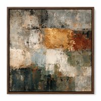 Peinture à l'huile abstraite orange vintage peinte à la main, texture beige et noire, art mural sur toile pour la décoration de hôtels de luxe, bureaux et salons
