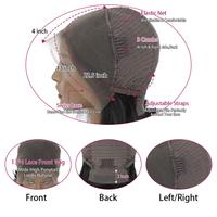 Perruque Bob Courte HD Populaire Vietnamienne à Densité 200%, Lace Front Transparente 13*4 sans Colle, Cheveux Lisses Baguette 180g