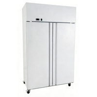 Réfrigérateur vertical commercial en acier inoxydable à refroidissement direct pour légumes et viande fraîche