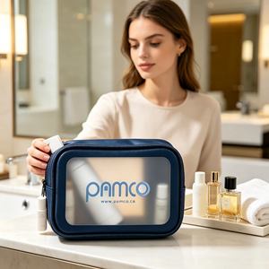 Bolsa de Viaje de PU al por Mayor con Ventana Transparente de 9 Pulgadas, Impermeable, para Cosméticos, Baño, Cuidado de la Piel, Almacenamiento de Artículos de Aseo, con Logotipo - Product Image 4