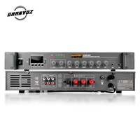 Amplificateur PA haute performance 1,5U avec 2 entrées micro et système de sonorisation à 2 zones pour haut-parleurs à haute impédance 4 ohms