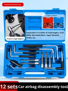 KARLION Ensemble d'outils de réparation et de démontage d'airbag de voiture 12 pièces Clés Douilles pour VW Audi Mercedes-Benz BMW <span class=keywords><strong>Opel</strong></span> Renault - Product Image 6