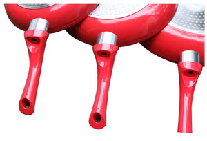 LFGB 3 Cái Cuộc Sống Màu Xanh Lá Cây Gốm/Đá Cẩm Thạch Lớp Phủ Nhôm Giá Rẻ Fry Pan - Product Image 2