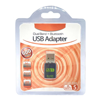 Adaptateur WiFi USB double bande 600 Mbps 2,4/5 GHz avec Bluetooth, Dongle récepteur sans pilote pour PC/ordinateur portable, En stock !