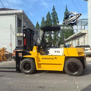 Montacargas TCM FD70Z de 7 toneladas, montacargas usado de Japón, 7 toneladas, motor Isuzu 6BG1, máquina usada, montacargas a gasolina, 3000MM 7000KG - Product Image 3