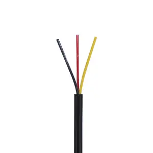 High Quality RVV Copper Power Cable Black PVC Insulated 2x0.75mm 3x0.75mm 4x2.5mm2 4x1.5mm2 Conductors for Underground Use