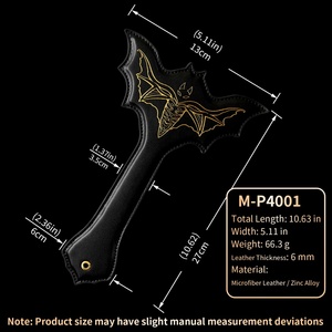 Pagaie de fessée en cuir BDSM avec motif de masque de chauve-souris, outil d'entraînement à la domination et à la soumission, jouet de plaisir interactif pour adultes - Product Image 5