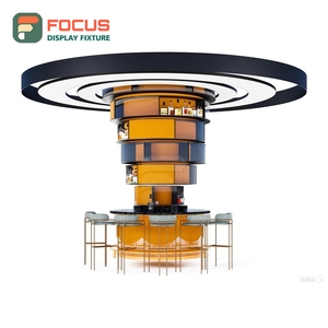 Tall Coffee Merchandise Display Rack White Panel Finish Syrup Bottle Display Area Cafe <b>Shelf</b> Display Rack - Product Image 5