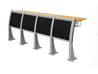 Chaise de salle de conférence moderne PM-3411 |   Sièges fixes pour auditorium avec tablette d'écriture pour usage scolaire et hospitalier, construction en acier