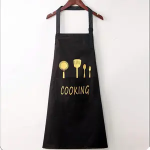 Polyester Waterproof Chef Cafe BBQ Food Cooking Cleaning Bib Aprons Kitchen Apron
