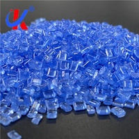 Résine de polycarbonate vierge transparente bleue anti-fatigue pour injection par soufflage de granulés PC pour bouteille d'eau de 5 gallons