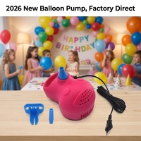 Nouvelle Pompe à Ballons Électrique Sans Fil 2026, Gonfleur d'Air Portable à Double Orifice, Souffleur de Ballons Populaire pour Fournitures de Fête et Mariage