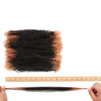 # Rambut Manusia Afro Kinky Bulk Coklat 30/1B/30 untuk Kepang dan Dreadlocks, Alami dan Lembut, Sudah Di-Fluffing, Rambut Spring Twist