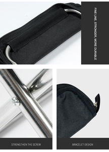 Silla de Pesca Plegable, Portátil, Multifuncional, Ligera, para Senderismo, Viajes, Pesca, Parque, Playa, Color Negro - Product Image 4