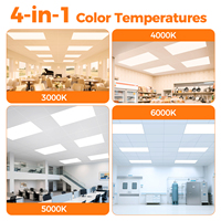 Panel LED Plano Empotrable de 2x4FT 2x2FT 60W 6000K, Luz de Techo Empotrada con Retroiluminación, Ideal para Dormitorio