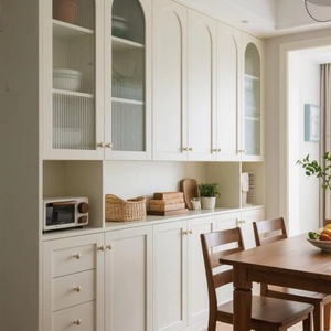 Sang trọng hiện đại tối giản ánh sáng-săn chắc Modular nhà bếp tủ trưng bày tủ kết hợp Mở Kệ sơn mài kết thúc 5 + - Product Image 2