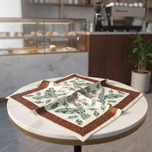 Nouveau foulard en soie de printemps, motif carré moyen, foulard décontracté, accessoire transfrontalier, cache-cou, 1 pièce - Product Image 5