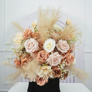 Bola de Flores de Seda de Tacto Real, Centro de Mesa Artificial para Bodas, Decoración para Eventos, Fondo Decorativo - Product Image 1