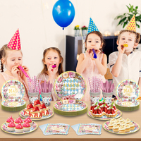 Ensemble de vaisselle jetable à thème floral Alice au pays des merveilles, best-seller, pour les fêtes de thé, les anniversaires et les décorations