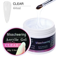 Vente en gros de gel acrylique Misscheering 60 ml pour décoration d'art d'ongle gel d'extension d'ongle de doigt de construction rapide