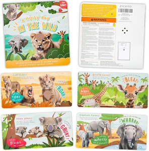 Livre sonore amusant Touch and Feel pour bébés et tout-petits Livre sensoriel interactif avec bruits d'animaux - Product Image 6