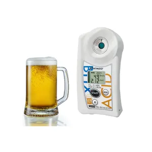 ATAGO-Refractómetro digital automático portátil para cerveza de bolsillo, refractómetro ácido/Brix, ACID101,