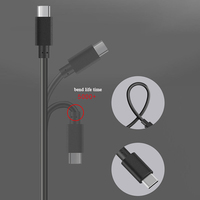 Câble USB Type-C vers C avec conducteur en cuivre étamé, blindage tressé, gaine en PVC pour la charge des appareils photo, des lecteurs de codes-barres et des imprimantes