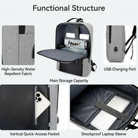 Sac à dos d'affaires Oxford personnalisé de haute qualité, étanche, avec chargement USB, fermeture éclair verticale, pour voyage et école, pour hommes, vente en gros