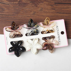 6 pz Pack Plumeria Flower fermagli per donne ragazze forcine per capelli fiori d'uovo Barrette hawaiane per festa nuziale artigli per capelli da donna - Product Image 5