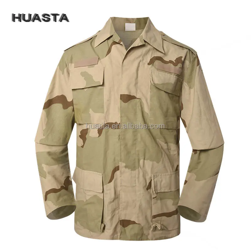 HUASTA Factory Custom Made Ripstop DCU Desert Camouflage ACU BDU F1 Men Tactical Uniform
