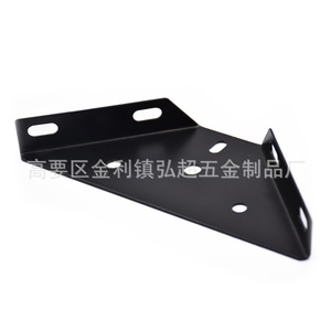 Support d'angle de lit HC-043 en fer plaqué noir, connecteur de meubles durable, style moderne et simple - Product Image 4